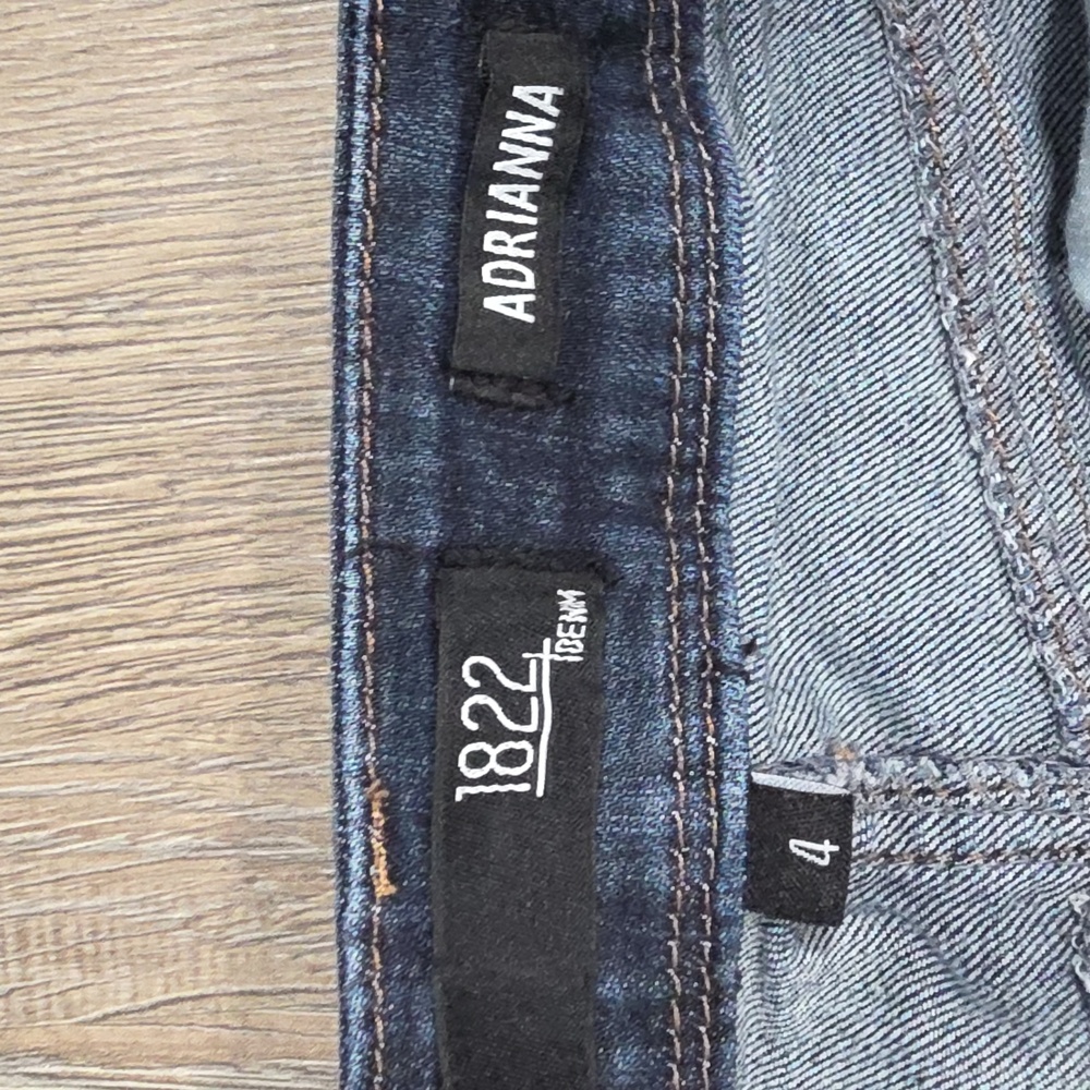 1822 Denim Adrianna Women's Size 4 Skinny Ankle Raw Hem Stretch Dark Wash - Picture 2 of 8